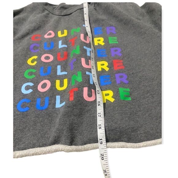 Counter culture rainbow crop top sweatshirt - Picture 3 of 5
